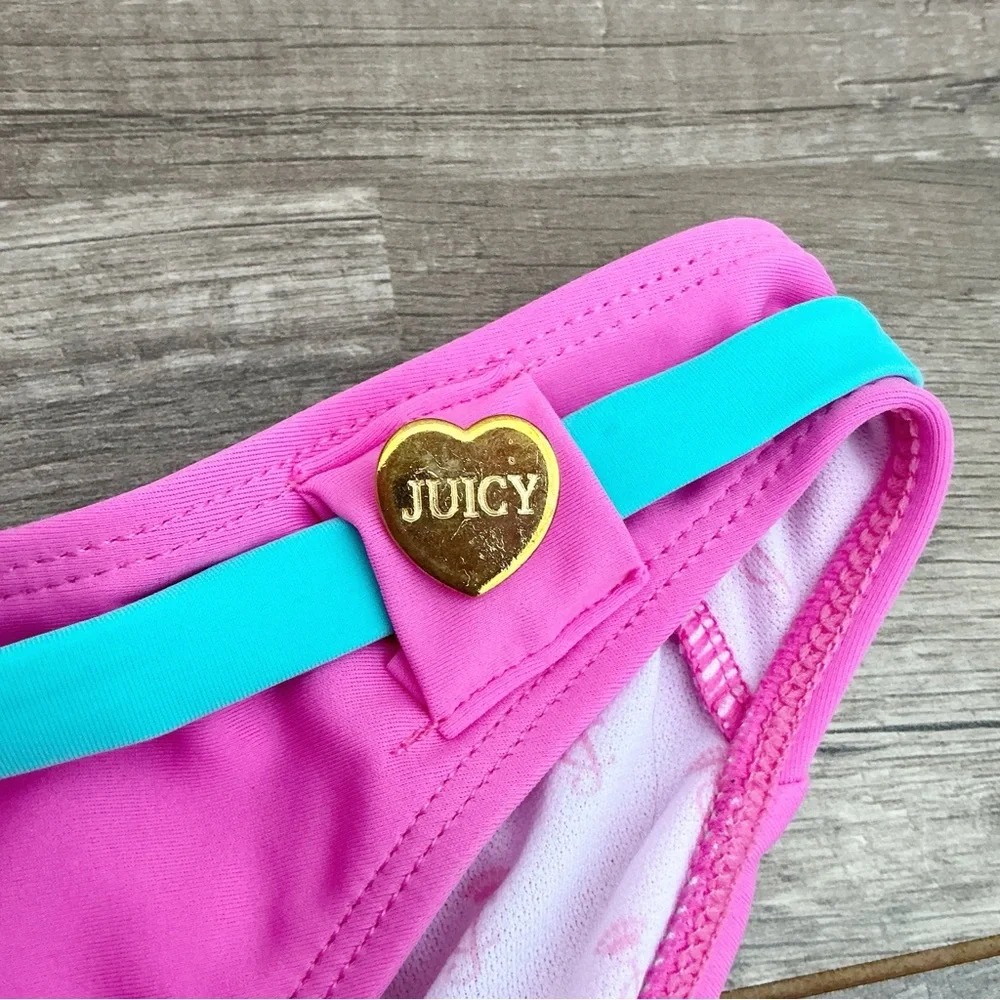 New Girls Juicy Couture Pink Bikini Set Size 16